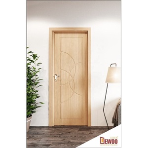 Puerta de Madera Impermeable WPC para Hospital, Diseño de Entrada Interior para Apartamento u Hotel con Concepto de Decoración Elegante - Product Image 1