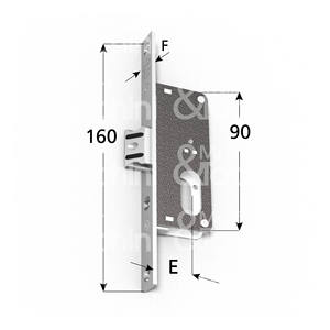 ตัวล็อคสำหรับ UPRights ไม่รวมกระบอกสูบรูปไข่ด้านหน้าทำจากสแตนเลสแบบกลับด้านได้ - Product Image 1