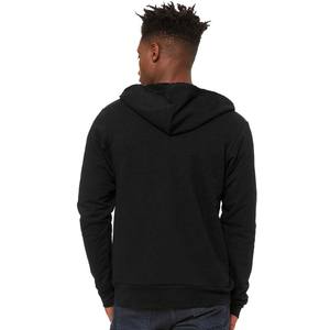 Bella Canvas Unisex Style New White Zipper Black 100% Cotton Full-Zip Sweats à capuche légers pour homme - Product Image 2