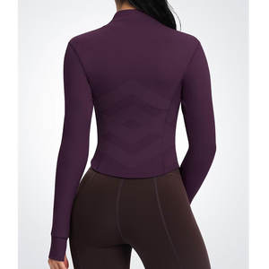 Chaquetas para correr para mujer Forro de bloqueo térmico Evaporación rápida Ajuste Estilo amigable con el movimiento Chaquetas para correr para mujer - Product Image 3