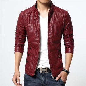 Chaqueta de cuero de invierno Oem Brown Lambskin Leather Biker Jacket para hombres Genuine Mens Leather Motorcycle Jacket - Product Image 4