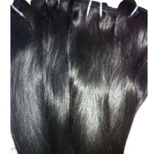 Venta al por mayor Raw Indian Virgin Hair Machine Weft Bundles 100% Extensiones de cabello humano natural - Product Image 3