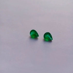 Certificado 6x4Mm 3 Cts Piedra Esmeralda sintética Forma de corte de pera hidrotermal Piedra preciosa Esmeralda colombiana cultivada en laboratorio - Product Image 1