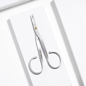 Nouveau design de luxe Ciseaux à ongles à cuticules à manche incurvé Lame russe en acier inoxydable japonais Ciseaux à cuticules à pointe fine - Product Image 4