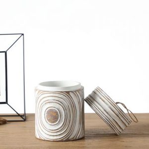 TQC Unique Modern Design Green Cylinder Glass Candle Jar Handmade Eco-Friendly with <b>Lid</b> for Home Hotel Restaurants Wedding <b>Decor</b> - Product Image 5