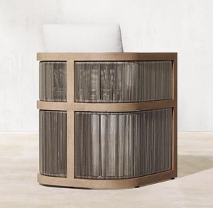 Đồ Nội Thất Ngoài Trời Phong Hóa Gỗ Tếch Bàn Ăn Mở Rộng Với Ghế Dây Dệt Bộ Bàn Ăn Hiên Gỗ Tếch Nguyên Khối - Product Image 4