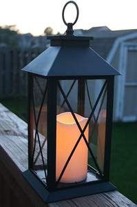 Set of 2 Cross Bar <b>Lantern</b> with <b>Black</b> Powder Coated for Indoor Outdoor and Wedding Decoration at Cheapest Price in India - Product Image 2