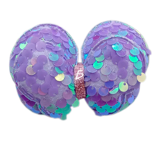 Confezione da 4 fiocchi per capelli con design a farfalla scintillante e giarrettiera, accessori eleganti per acconciature - Product Image 5