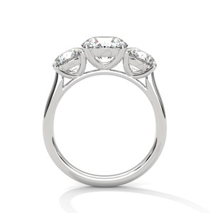 Anillo de 3 Piedras con Circonita Cúbica de Corte Brillante Redondo de 2.0 ct, Plata de Ley 925, Anillo de Compromiso Clásico, Anillo de Boda, Joyería Fina, Anillo Brillante - Product Image 2