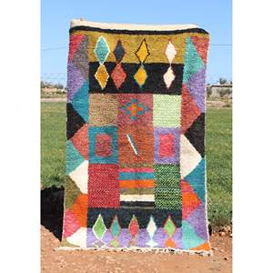 Alfombra de lana colorida abstracta bereber - Product Image 1