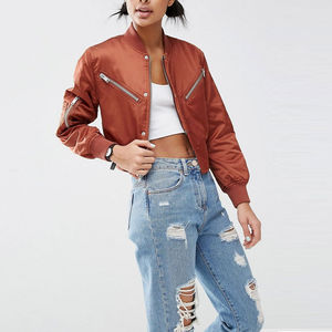 Nouveau blouson d'aviateur à la mode dernier cri blouson d'aviateur pour femmes à manches longues et fermeture éclair décontractée pour l'hiver blousons d'aviateur respirants et chauds pour femmes - Product Image 2