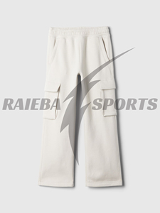 Pantalon de survêtement ample évasé pour hommes et femmes, style cargo tendance, coupe droite, premium, à la mode, style empilé - Product Image 2