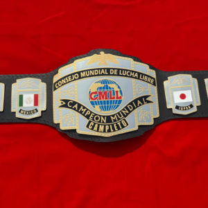 CMLL World Heavyweight Championship Ceinture fabriquée en zinc 2mm 4mm Taille adulte - Product Image 1
