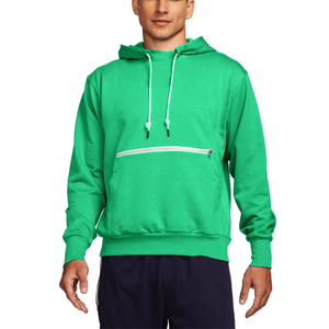 OEM <b>Mens</b> Hoodie <b>Pullover</b> Minimal Style with Zipper Pocket - Product Image 1