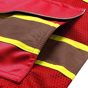 เสื้อกั๊กนิรภัยคุณภาพดี ขายดี ไซส์ใหญ่ มองเห็นได้ชัด แห้งเร็ว ได้รับการรับรองมาตรฐาน Oeko-Tex ป้องกันกรด พิมพ์ลาย UV รับผลิตแบบ OEM - Product Image 5