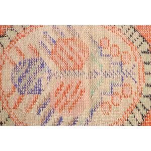 พรมตุรกีโบราณ ขนาด 2.4x4 ฟุต พรมลายทางสีส้มน้ำเงิน - Product Image 5
