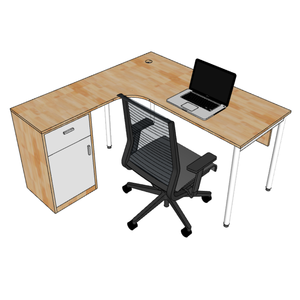 OMA IIHBOM217 System Contemporary 140x120cm Staff <b>Desk</b> Modern Melamine Wood <b>Foldable</b> for <b>Office</b> or Workspace Bedroom Use - Product Image 1