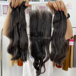 Cheveux naturels vierges crus vietnamiens Paquets de cheveux de qualité supérieure Prix Perruques Vente en gros Cheveux indiens ondulés bruts - Product Image 3