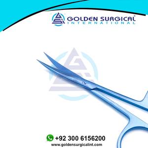 Tijeras de Titanio Oftálmicas para Suturas, Rectas/Curvas, Instrumento Quirúrgico Cosmético Dental de Alta Calidad - Product Image 3