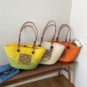 Panier de rangement en rotin Hanoi HUONGDANG, sac fourre-tout multifonction écologique réutilisable en paille, sac de plage 2023 pour femme - Product Image 4