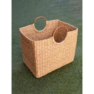 Modern <b>Round</b> Rattan <b>Basket</b> with Smooth Curved Form for Decorative Centerpieces and Home Organization - Product Image 3