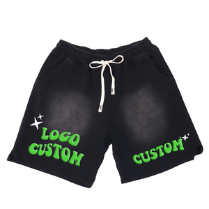 กางเกงขาสั้นผู้ชายทรงลำลองผ้าวอร์สเต็ดย้อมสีแบบวินเทจ ระบายอากาศได้ดี แห้งเร็ว เป็นมิตรกับสิ่งแวดล้อม มีเชือกผูกเอว สีซีดจางแบบซันเฟด เหมาะสำหรับฤดูร้อน ไซส์พลัส - Product Image 4