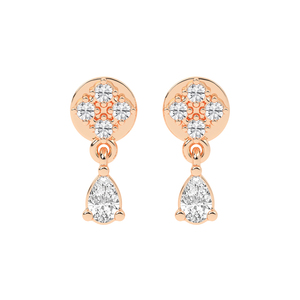 ต่างหูเพชรประกาย0.320กะรัต AINK-081E คลาสสิกสำหรับผู้หญิงสำหรับทองคำขาวสีเหลืองทองหรือสีขาวทองและสีโรสโกลด์ - Product Image 5