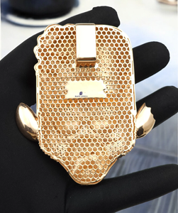 Colgante de Lujo con Diseño de Cara de Mono Estilo Hip Hop, con Diamantes Moissanite VVS, Chapado en Oro, Joyería Personalizada - Product Image 2
