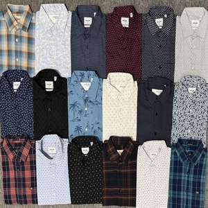 Camisas Casuales de Manga Corta con Cuello en V para Hombre, 100% Algodón, Antiarrugas, Transpirables, Ecológicas, con un Solo Botón, Tejido Dobby, 180g, Verano - Product Image 5