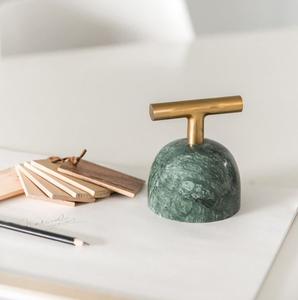 Ensemble de presse-papiers en marbre minimaliste Cube moderne sphère accessoire de bureau élégant fait à la main pierre artisanat élégant bureau à domicile de table - Product Image 4