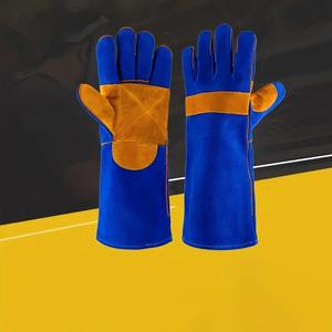 Guantes de Seguridad para Jardinería al Aire Libre, de Cuero Vacuno, Resistentes a Altas Temperaturas, Aislantes, con Muñeca Ajustable - Product Image 4