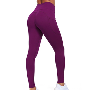 Nuevas llegadas Mujeres Deep V Contour Line Seamless Yoga Leggings Scrunch Butt Lifting Yoga Pantalones Gym Training Leggings para mujeres - Product Image 1