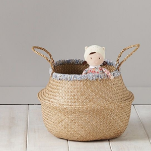 Large <b>Basket</b> Belly Seagrass with Foldable Design for Laundry or Storage or <b>Plant</b> <b>Pot</b> Wholesale Supplier Vietnam - Product Image 6