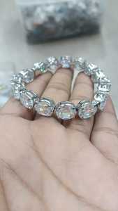 Joyería fina de cristal y Plata de Calidad AA, joyería fina, pulseras y brazaletes de cristal, pulsera de 8 pulgadas para mujer - Product Image 2