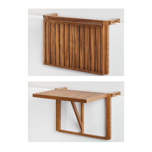 โต๊ะพับได้ Minh Phuoc Furniture เฟอร์นิเจอร์กลางแจ้งทนทาน โต๊ะไม้กระถินณรงค์ทันสมัย พกพาสะดวก โต๊ะแขวนระเบียง - Product Image 4