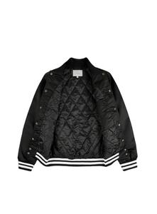 Veste d'hiver à capuche légère personnalisable pour hommes de haute qualité en vrac à la mode réversible Baseball Varsity Satin Letter Pattern - Product Image 2