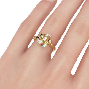 Bague en or plaqué Jeulia avec incrustation de diamant rond pour enfants - Product Image 4