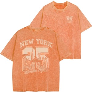 เสื้อยืดสตรีทแวร์ผ้าฝ้ายโอเวอร์ไซส์สไตล์วินเทจผ้า100% ไซส์ปรับแต่งได้ตามต้องการสำหรับ2025 - Product Image 2