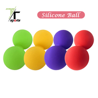 Balle de massage en silicone pour points de pression, modèle double cacahuète, pour la relaxation musculaire et la thérapie des pieds et du dos, vente en gros