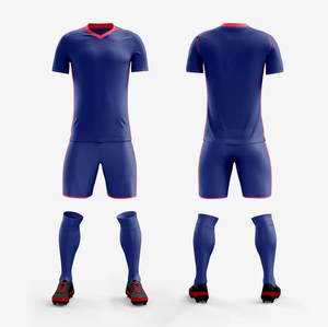 Camiseta de fútbol enviada de fábrica, conjunto de dos piezas, ropa deportiva para hombre, uniforme de entrenamiento, camisa y pantalones cortos, diseños personalizados y logotipos de secado rápido - Product Image 2