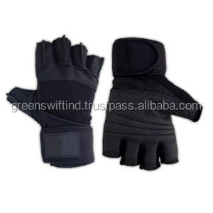 GREEN SWIFT IND Gants de course personnalisés à demi-doigts en cuir durable PU imperméable à l'eau Gym Workouts Athletic Sport Motorbike - Product Image 5