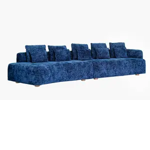 Juego de sofás recién llegado a la venta, sofás de sala de estar de Color azul marino, personalizados, su propio diseño, forma de producción, fábrica de sofás confiable