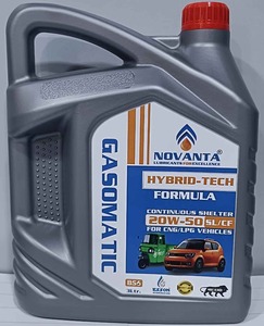 Premium Novanta Gasomatic 20W 50 CNG Aceite de motor 1 litro API SL CF Aceite base de alto rendimiento para automóviles Auto Rickshaws - Product Image 1