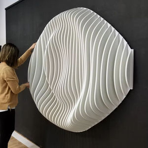 Grande décoration murale paramétrique 3D moderne Sculpture 3D artisanale en bois Design Art déco pour les célébrations d'anniversaire Maison Suspension facile - Product Image 1