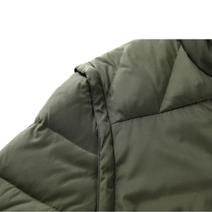 Veste d'hiver matelassée pour homme, col montant, fermeture éclair sur le devant, chaude, légère, décontractée, pour l'extérieur, pour un usage quotidien - Product Image 3