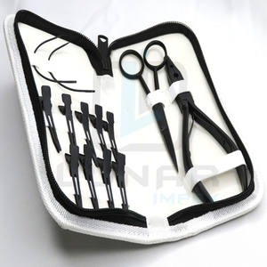 Kit de herramientas de extensión de cabello de cuero de PVC blanco de venta caliente en color negro mate con etiquetado de marca personalizado gratuito - Product Image 2