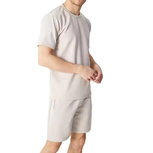 Conjunto de pantalones cortos de 2 piezas para hombre, conjuntos cortos para hombre, chándal informal, camiseta de manga corta y conjunto de pantalones cortos - Product Image 2