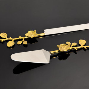 ชุดมีดและเสิร์ฟเค้กด้ามจับใบมีดสแตนเลสที่จับง่ายสำหรับหั่นเค้กได้อย่างแม่นยำ - Product Image 5