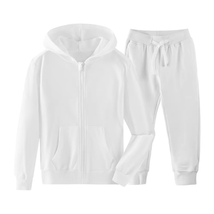 Otoño 2 uds. Conjunto de joggers de alta calidad para niños, pantalones de chándal con capucha, sudaderas con capucha, chándales de talla grande de tela personalizada para bebés, niños, Invierno - Product Image 6