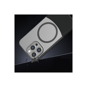 Coque de protection double en silicone liquide bleu marine compatible MagSafe pour iPhone 15 Pro Max - Product Image 5